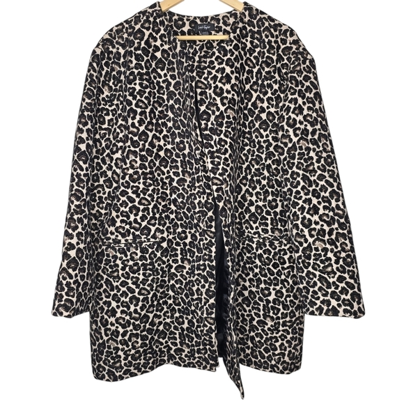 Lord & Taylor Jackets & Blazers - Lord & Taylor Textured Leopard Print Coat XL